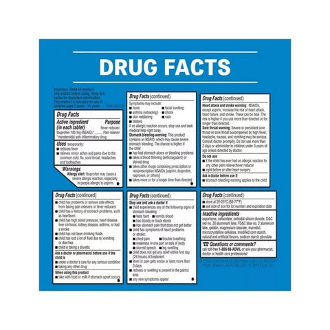 Advil, Junior Strength Ibuprofen Pain Reliever Fever Reducer Chewable Grape, 100 Mg, 24 Count