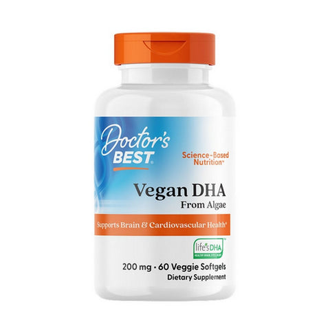 Vegan DHA From Algae With Life's DHA 60 Veggie Softgels by Doctors Best