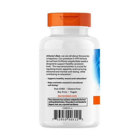 Doctors Best, 5-HTP, 100 mg, 180 Veggie Caps Doctors Best