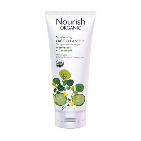 Nourish, Nourish Organic Moisturizing Face Cleanser Watercress And Cucumber, 6 Oz Nourish