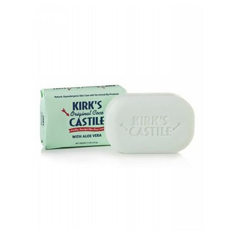 Castile Bar Soap Original Coco with Aloe Vera pack of 3 4 oz by Kirk's Natural Products