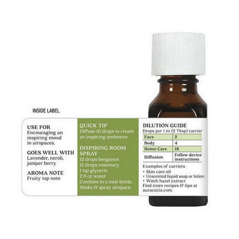 Aura Cacia, Essential Oil Bergamot, (citrus bergamia) 0.5 Fl Oz Aura Cacia