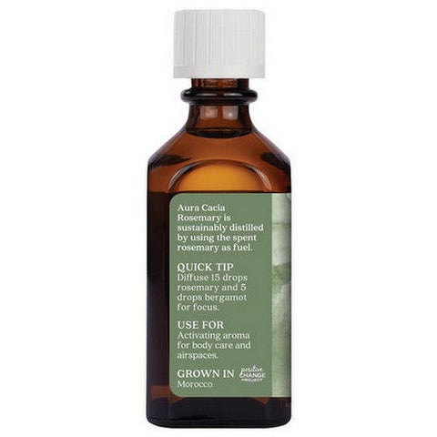 Aura Cacia, Pure Essential Oil Rosemary, (rosemarinus officinalis) 2 Fl Oz Aura Cacia