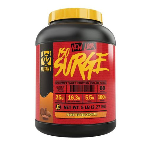 Mutant, Iso Surge, Peanut Butter Chocolate 5 lbs Mutant