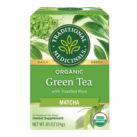 Traditional Medicinals, Organic Green Tea Matcha with Toasted Rice, 16 Bags Traditional Medicinals