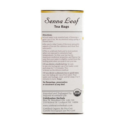 Celebration Herbals, Organic Senna Leaf Tea, 24 Bags Celebration Herbals