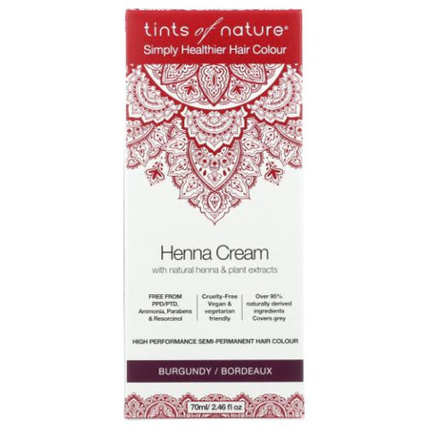 Tints of Nature, Henna Cream, Burgundy 2.46 Oz Tints of Nature