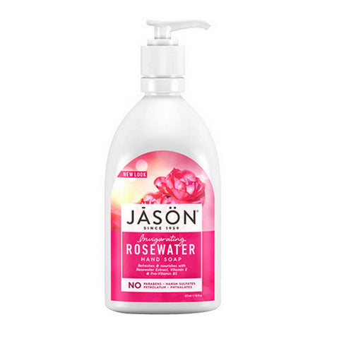 Jason Natural Products, Satin Soap Glycerine-Rose w/Pump, 16 Oz Jason Natural Products