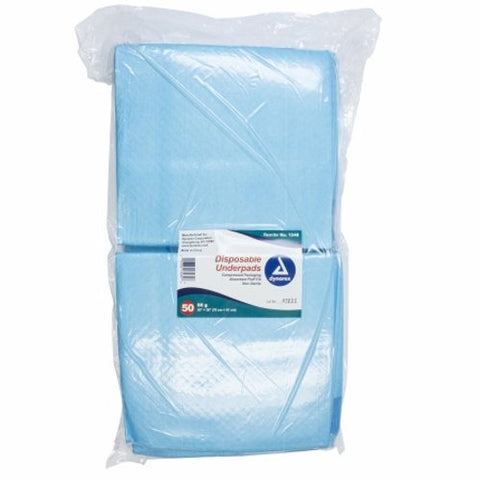 Dynarex, Disposable Underpad Fluff Polymer Heavy Absorbency, Pack Of 50 Dynarex