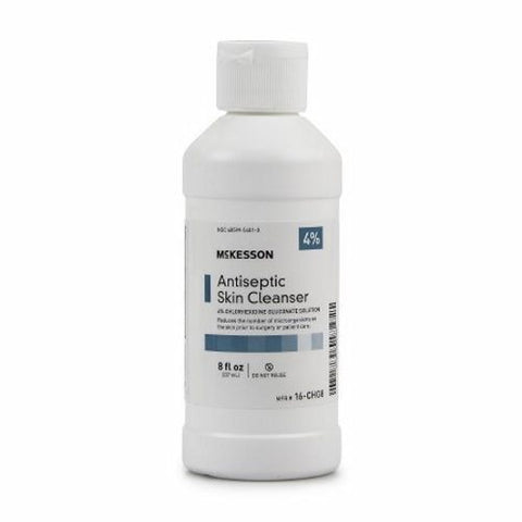McKesson, Antiseptic Skin Cleanser McKesson 8 oz. Flip-Top Bottle 4% Strength CHG (Chlorhexidine Gluconate) /, Count of 24 McKesson