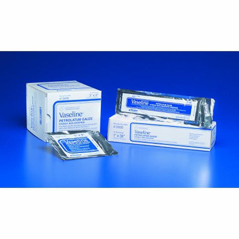Vaseline, Petrolatum Impregnated Dressing Rectangle 3 X 9 Inch Sterile 8884423600, Count of 72
