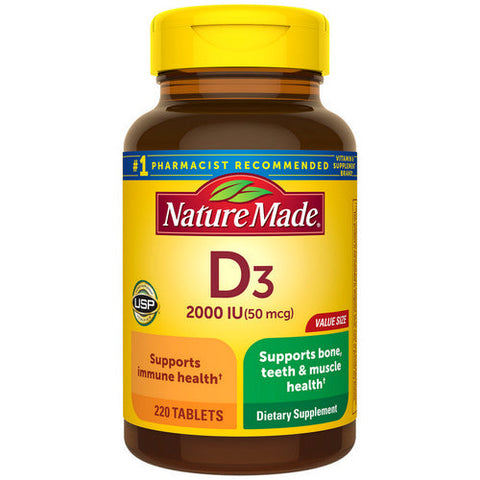 Nature Made, Vitamin D, 2000 IU 220 Tabs Nature Made