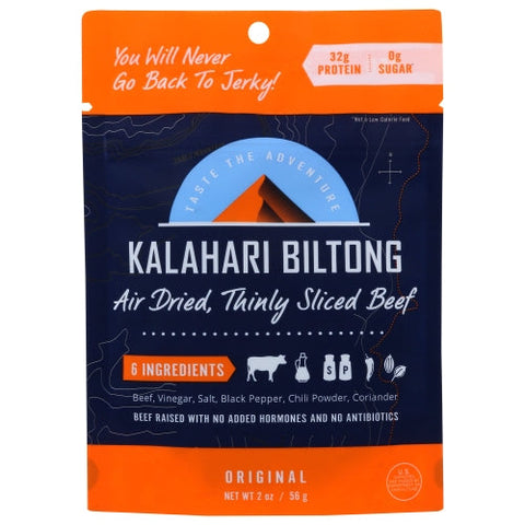 Kalahari Biltong, Biltong Original, 2 Oz(Case Of 8) Kalahari Biltong