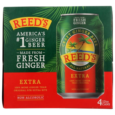Reeds, Soda 4Pk Gngr Beer Xtra, Case of 6 X 48 Oz Reeds