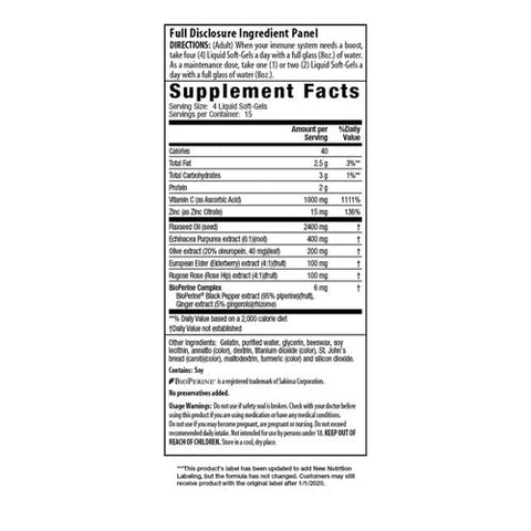 Irwin Naturals, Urgent Rescue Mega Vitamin C Plus Rosehips And Zinc, 60 Softgels Irwin Naturals