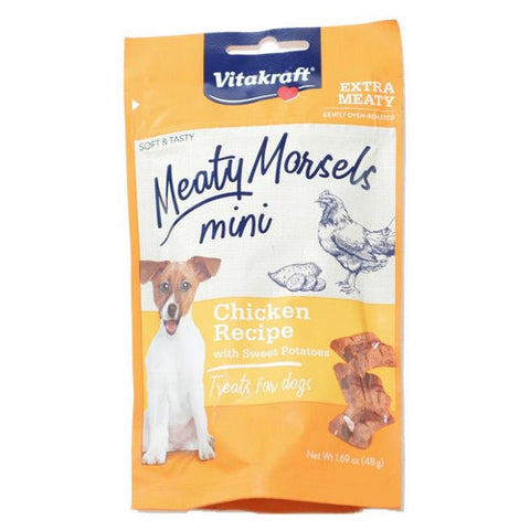 Vitakraft, Meaty Morsels Mini Dog Treats Chicken Sweet Potato, 1.69 Oz Vitakraft