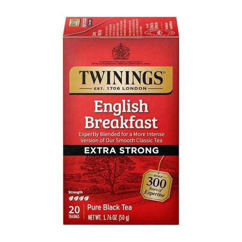 Twinings Tea, English Breakfast Tea Extra Strong, 20 Bags (Case of 6) Twinings Tea