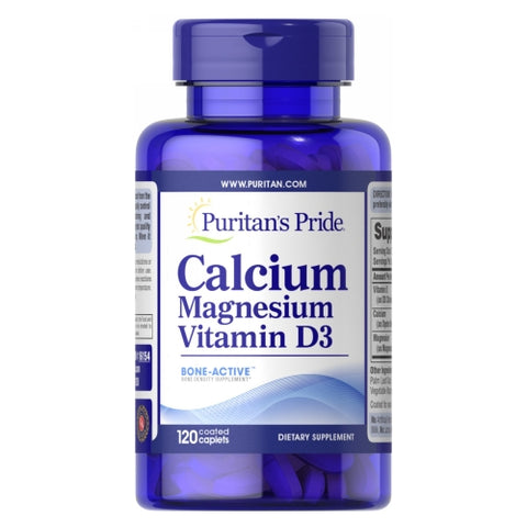 Calcium Magnesium with Vitamin D 120 Caplets by Puritan's Pride