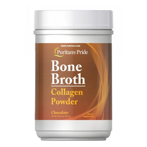 Puritan's Pride, Bone Broth Collagen Chocolate Powder, 16.61 Oz Puritan's Pride