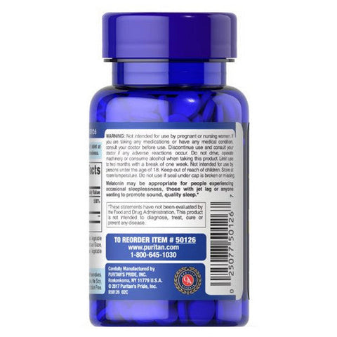 Puritan's Pride, Melatonin with B-6, 5 mg, 120 Tablets Puritan's Pride