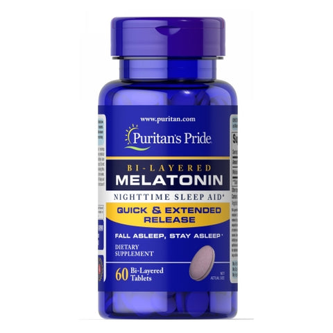 Bi-Layered Melatonin 60 Tablets by Puritan's Pride