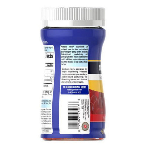 Puritan's Pride, Melatonin, 2.5 mg, Strawberry 60 Gummies Puritan's Pride