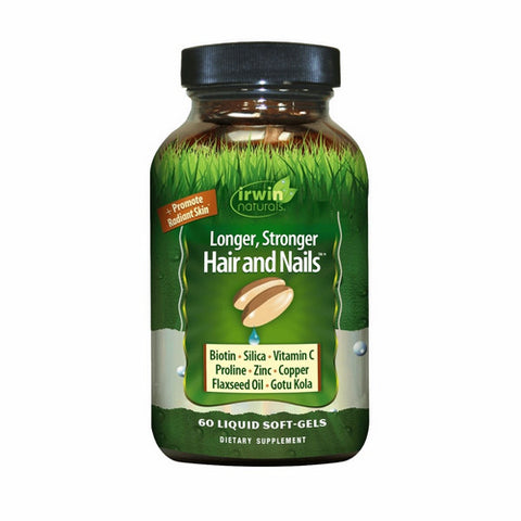 Longer Stronger Hair And Nails 60 Softgels by Irwin Naturals