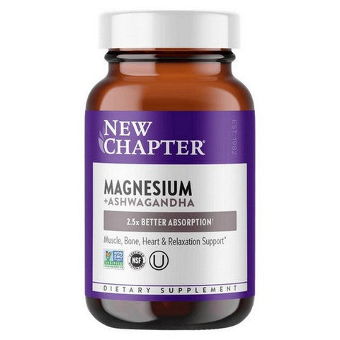 New Chapter, Magnesium + Ashwagandha, 60 Veg Caps New Chapter