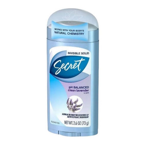 Anti Perspirant Deodorant Invisible Solid Clean Lavender Scent 2.6 Oz by Secret
