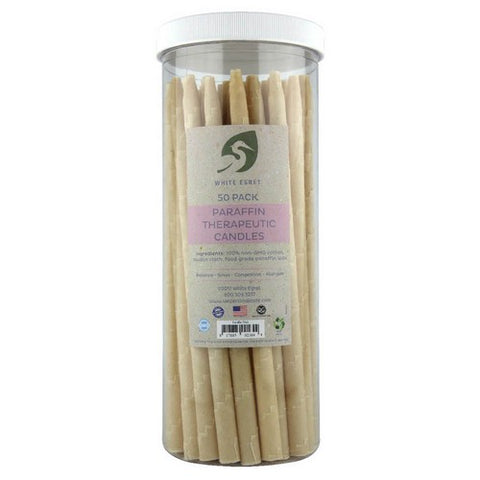 White Egret, Paraffin Therapeutic Candles, 50 Count White Egret