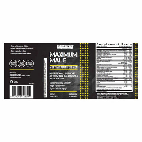 Cybergenics, Maximum Male, 60 Tablets Cybergenics