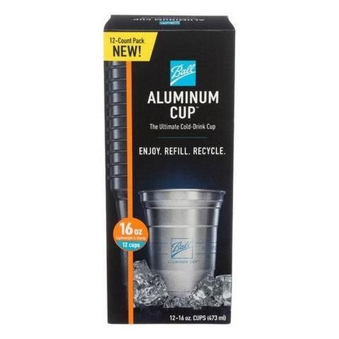 Ball, Aluminum Recyclable Cup, 16 Oz(Case Of 10) Ball