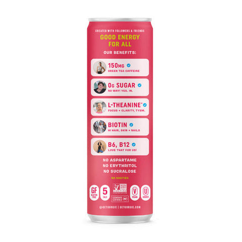 Gorgie, Beverage Energy Sparkling Watermelon Crush, 12 Oz(Case Of 12) Gorgie