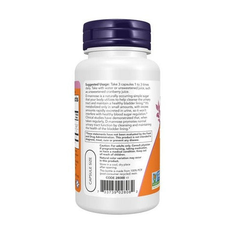Now Foods, D-Mannose Urinary Support, 500 Mg, 60 VegCaps Now Foods