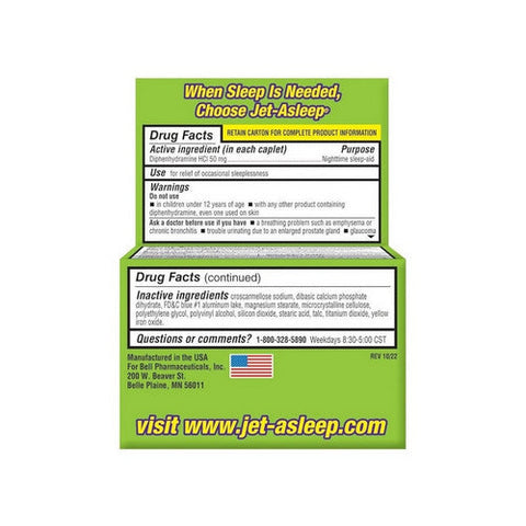 Jet-Alert, Double Strength Nighttime Sleep Aid, 100 Caps Jet-Alert