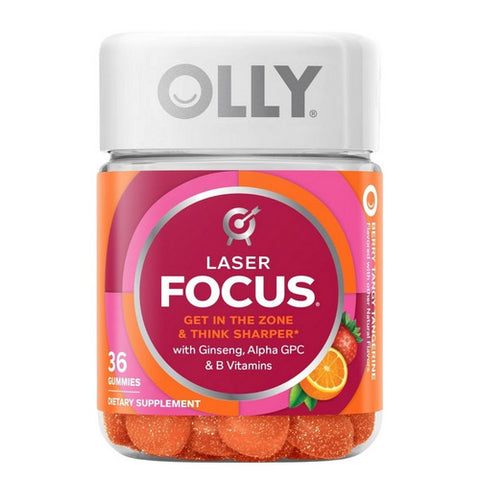 Laser Focus Gummies Berry Tangy Tangerine 36 Count by Olly