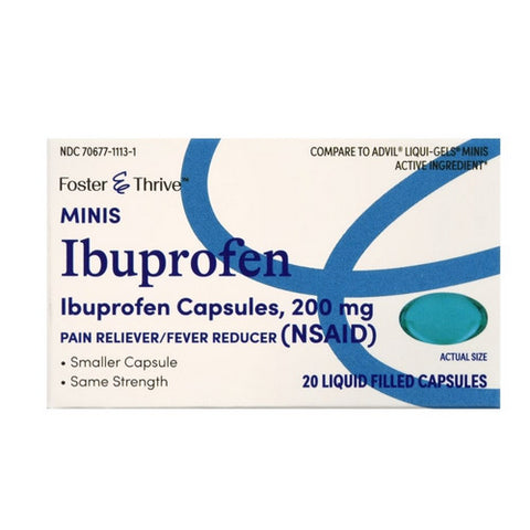 Minis Ibuprofen Liquid Filled 20 Caps by Foster And Thrive