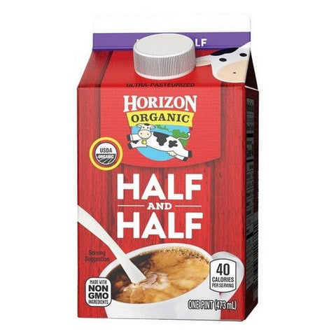 Horizon, Organic Ultra Pasteurized Half And Half, 16 Oz (Case Of 12) Horizon