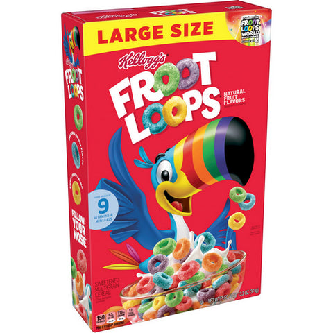 Froot Loops With Natural Fruit Flavors Cereal 13.2 Oz (Case Of 10) by Kellogg's