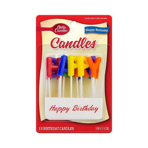 Happy Birthday Candles 13 Count (Case Of 6) by Betty Crocker