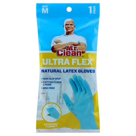 Ultra Flex Natural Latex Gloves Medium 1 Count (Case Of 6) by Mr. Clean