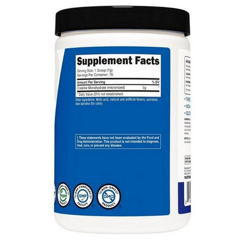 Nutricost, Performance Creatine Monohydrate Blue Raspberry, 500 Grams Nutricost