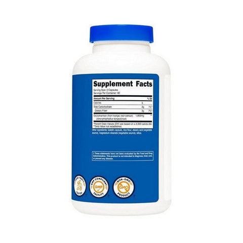 Nutricost, Glucomannan Konjac Root Extract, 1800 Mg, 180 Count Nutricost