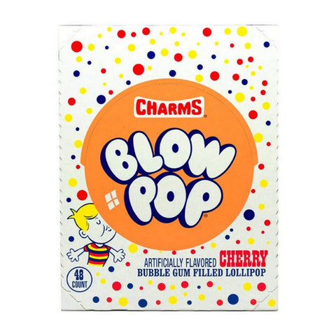Blow Pops Cherry Lollipops 1  Count (Case Of 48) by Charms