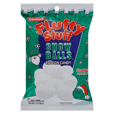 Fluffy Stuff Snow Balls Cotton Candy 2.1 Oz (Case Of 24) by Charms