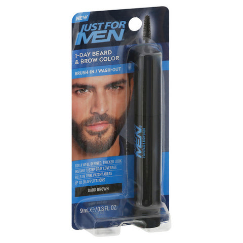 One Day Beard and Brow Color Dark Brown 1 Count (Case Of 3) by Just For Men