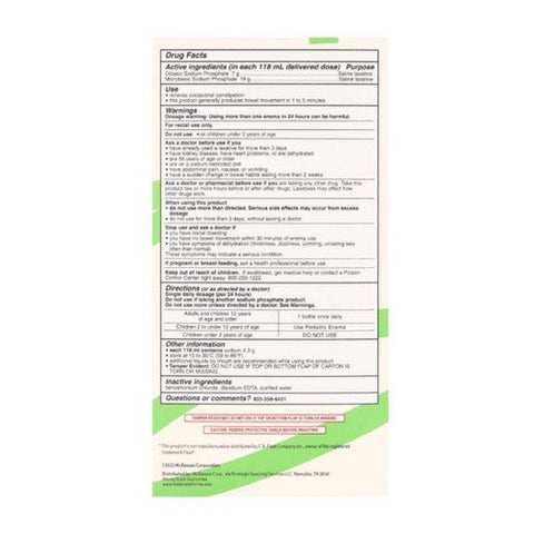 Foster And Thrive, Ready To Use Enema Saline Laxative, 4.5 Oz Foster And Thrive
