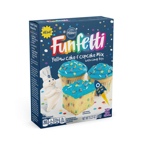 Funfetti Galaxy Yellow Cake Mix 15.3 Oz (Case Of 12) by Pillsbury