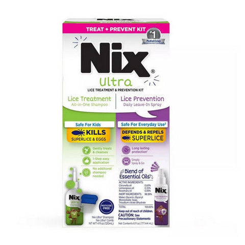 Lice Scalp Treatment Shampoo + Comb & Lice Prevention Kit 1 Count by Nix