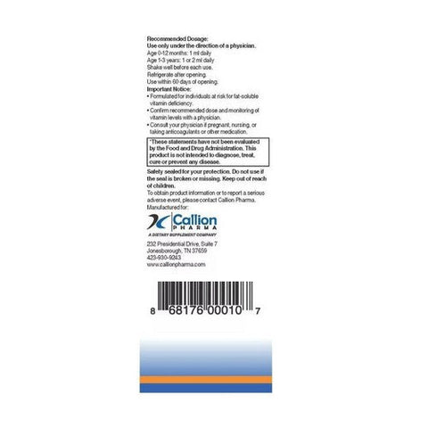 Dekas Plus, Multivitamin Supplement Liquid, 2 Oz Dekas Plus